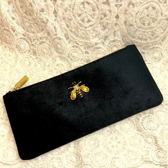 Punch Studio Handbags - Gorgeous Crushed Velvet Bee Pouch